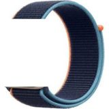 Adige Garmin Forerunner 245 Kordon Kayış Kumaş Cırt Cırtlı 20-crt - Lacivert - Mavi