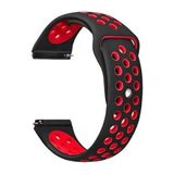 Adige Garmin Venu 2 Kordon Kayış Delikli Silikon 22-nkn - Siyah - Kırmızı