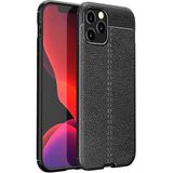 Adige iPhone 11 Pro Max Kılıf Niss Deri Görünümlü Silikon - Siyah