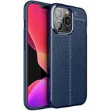 Adige iPhone 13 Pro Max Kılıf Niss Deri Görünümlü Silikon - Lacivert