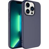 Adige Iphone 14 Pro Kılıf Lansman Içi Kadife Silikon - Lacivert