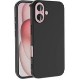Adige iPhone 16 Kılıf Lansman Içi Kadife Silikon - Siyah
