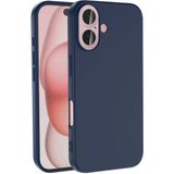 Adige iPhone 16 Plus Kılıf Lansman Içi Kadife Silikon - Lacivert