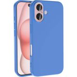 Adige iPhone 16 Plus Kılıf Lansman Içi Kadife Silikon - Mavi