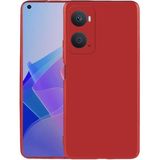 Adige Oppo A96 4g Kılıf Premier Silikon + Ekran Koruyucu - Kırmızı