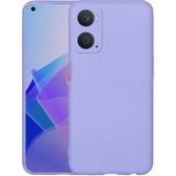 Adige Oppo A96 Kılıf Lansman Içi Kadife Silikon + Ekran Koruycu - Lila