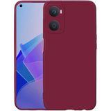 Adige Oppo A96 Kılıf Lansman Içi Kadife Silikon + Ekran Koruycu - Mürdüm