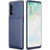 Adige Oppo Reno 3 Pro Kılıf Negro Karbon Desen Silikon - Lacivert