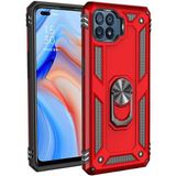 Adige Oppo Reno 4 Lite Kırmızı Vega Yüzüklü Standlı Darbe Korumalı Kılıf