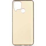 Adige Realme C25S Kılıf Premier Silikon + Ekran Koruyucu - Gold