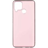 Adige Realme C25S Kılıf Premier Silikon + Ekran Koruyucu - Rose Gold