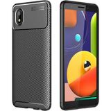 Adige Samsung Galaxy A01 Core Kılıf Negro Karbon Desen Silikon - Siyah