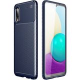 Adige Samsung Galaxy A02 Kılıf Negro Karbon Desen Silikon - Lacivert