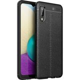 Adige Samsung Galaxy A02 Kılıf Niss Deri Görünümlü Silikon - Siyah