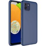 Adige Samsung Galaxy A03 Kılıf Lansman Içi Kadife Silikon - Lacivert