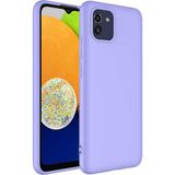 Adige Samsung Galaxy A03 Kılıf Lansman Içi Kadife Silikon - Lila
