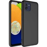 Adige Samsung Galaxy A03 Kılıf Lansman Içi Kadife Silikon - Siyah