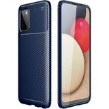 Adige Samsung Galaxy A03S Kılıf Negro Karbon Desen Silikon - Lacivert