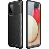 Adige Samsung Galaxy A03S Kılıf Negro Karbon Desen Silikon - Siyah