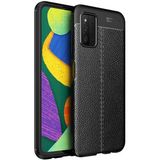 Adige Samsung Galaxy A03S Kılıf Niss Deri Görünümlü Silikon - Siyah