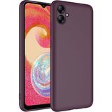 Adige Samsung Galaxy A04E Kılıf Lansman Içi Kadife Silikon - Mürdüm