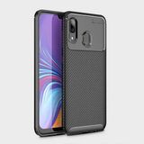 Adige Samsung Galaxy A10S Kılıf Negro Karbon Desen Silikon - Siyah