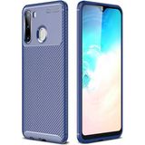 Adige Samsung Galaxy A21 Kılıf Negro Karbon Desen Silikon - Lacivert