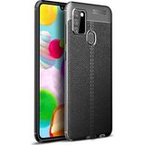 Adige Samsung Galaxy A21S Kılıf Niss Deri Görünümlü Silikon - Siyah
