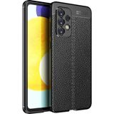 Adige Samsung Galaxy A33 5g Kılıf Niss Deri Görünümlü Silikon - Siyah