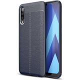 Adige Samsung Galaxy A50 Kılıf Niss Deri Görünümlü Silikon - Lacivert