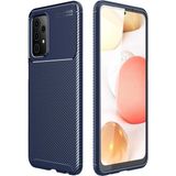 Adige Samsung Galaxy A52 Kılıf Negro Karbon Desen Silikon - Lacivert