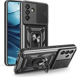 Adige Samsung Galaxy A56 Uyumlu Kılıf Pars Yüzüklü Standlı Siyah
