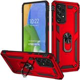 Adige Samsung Galaxy A73 Kırmızı Vega Yüzüklü Standlı Darbe Korumalı Kılıf