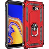 Adige Samsung Galaxy J4+ Plus Kırmızı Vega Yüzüklü Standlı Darbe Korumalı Kılıf