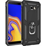 Adige Samsung Galaxy J4+ Plus Siyah Vega Yüzüklü Standlı Darbe Korumalı Kılıf