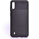 Adige Samsung Galaxy M10 Kılıf Negro Karbon Desen Silikon - Siyah