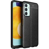 Adige Samsung Galaxy M23 Kılıf Niss Deri Görünümlü Silikon - Siyah