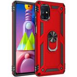 Adige Samsung Galaxy M51 Kırmızı Vega Yüzüklü Standlı Darbe Korumalı Kılıf
