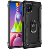 Adige Samsung Galaxy M51 Siyah Vega Yüzüklü Standlı Darbe Korumalı Kılıf