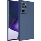 Adige Samsung Galaxy Note 20 Ultra Kılıf Lansman Içi Kadife Silikon - Lacivert