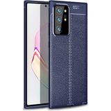 Adige Samsung Galaxy Note 20 Ultra Kılıf Niss Deri Görünümlü Silikon - Lacivert