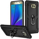 Adige Samsung Galaxy Note 5 Siyah Vega Yüzüklü Standlı Darbe Korumalı Kılıf