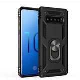 Adige Samsung Galaxy S10 Siyah Vega Yüzüklü Standlı Darbe Korumalı Kılıf