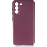 Adige Samsung Galaxy S21 Fe Kılıf Premier Silikon + Ekran Koruyucu - Mürdüm