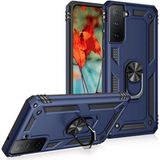 Adige Samsung Galaxy S21 Fe Kılıf Vega Yüzüklü Standlı + Ekran Koruyucu - Lacivert
