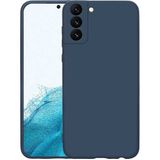 Adige Samsung Galaxy S22 Kılıf Lansman Içi Kadife Silikon - Lacivert