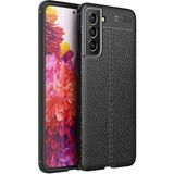 Adige Samsung Galaxy S22 Plus Kılıf Niss Deri Görünümlü Silikon - Siyah