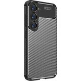 Adige Samsung Galaxy S23 Plus Kılıf Negro Karbon Desen Silikon + Ekran Koruyucu - Siyah