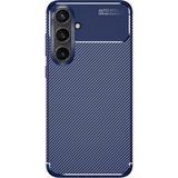 Adige Samsung Galaxy S25 Fe Kılıf Negro Karbon Fiber Dizayn Silikon - Lacivert