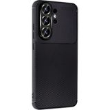 Adige Samsung Galaxy S26 Ultra Kılıf Negro Karbon Desen Silikon + Ekran Koruyucu - Siyah